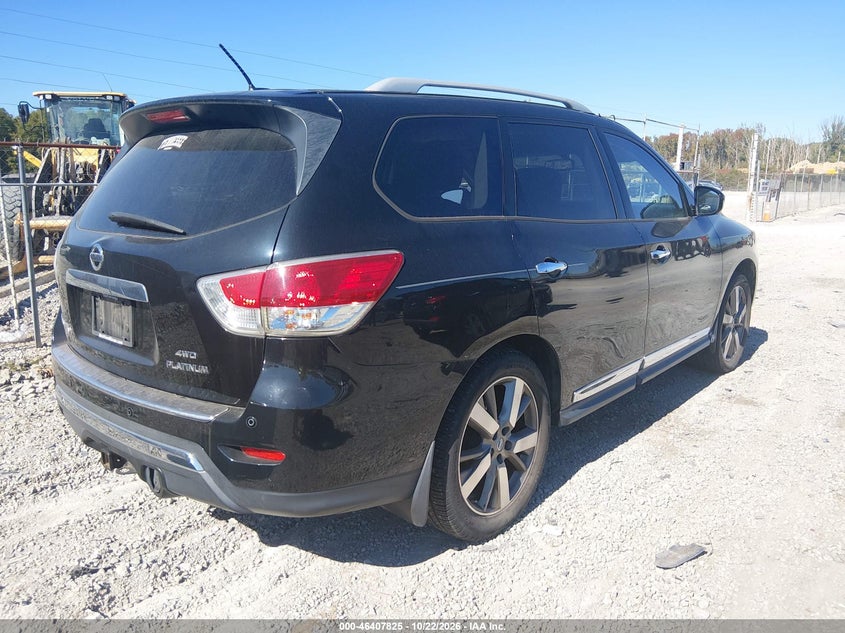 Vin: 5n1ar2mm0ec735646, lot: 46908183, nissan pathfinder platinum 20144