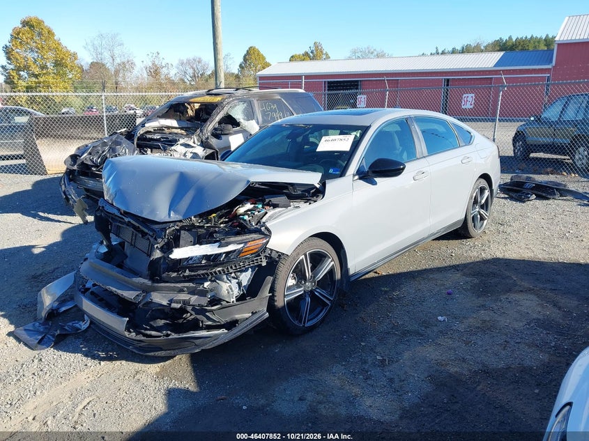 Vin: 1hgcy2f55pa000487, lot: 46908210, honda accord hybrid sport 20232