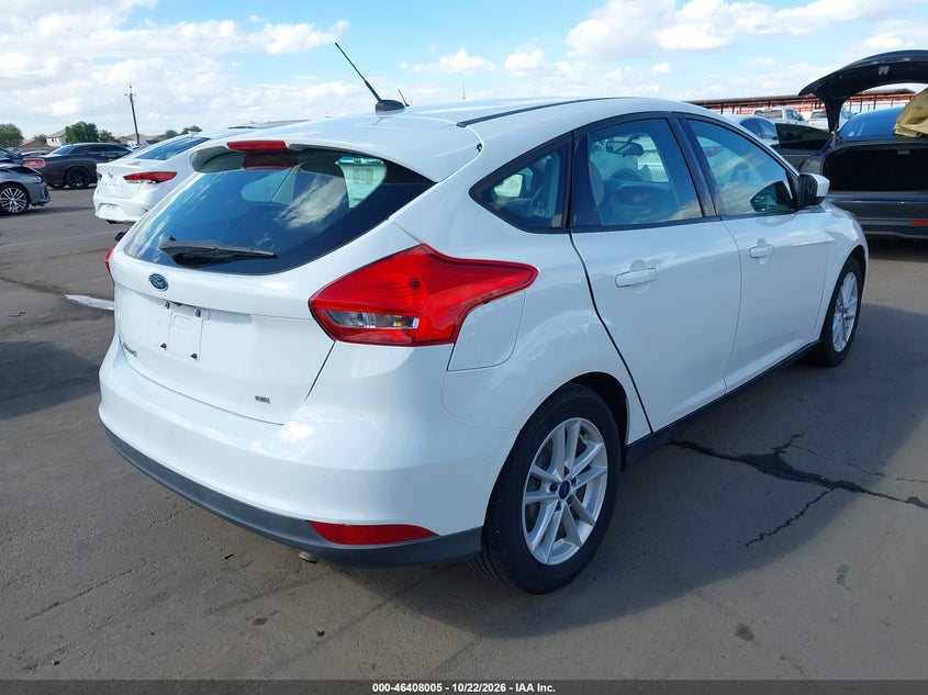 Vin: 1fadp3k29jl288796, lot: 46908363, ford focus se 20184