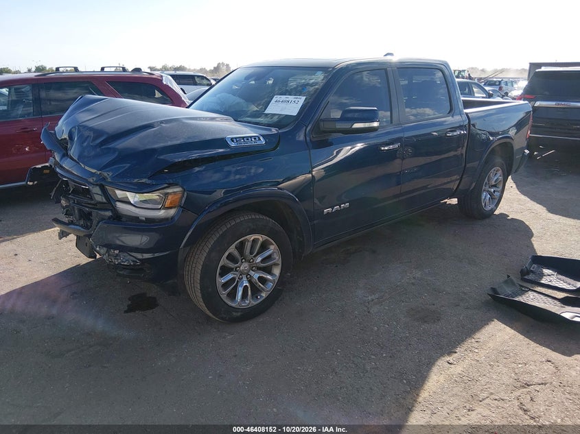 Vin: 1c6rrejt1nn336549, lot: 46908511, ram 1500 laramie  4x2 5'7 box 20222