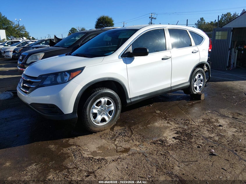2013 Honda Cr-V Lx, Left Rear, IAAI, VIN 5J6RM3H36DL021798 — photo 2