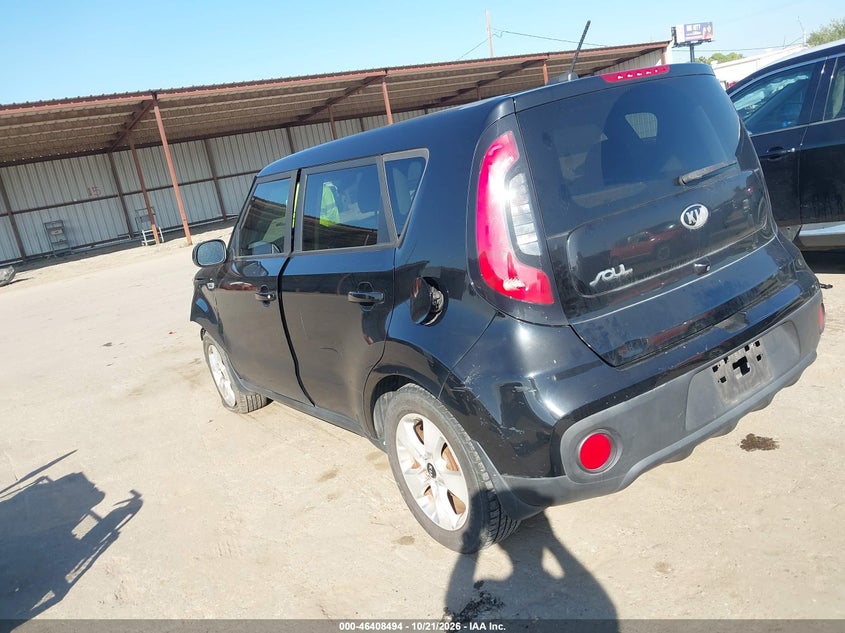 Vin: kndjn2a22k7001355, lot: 46908852, kia soul 20193