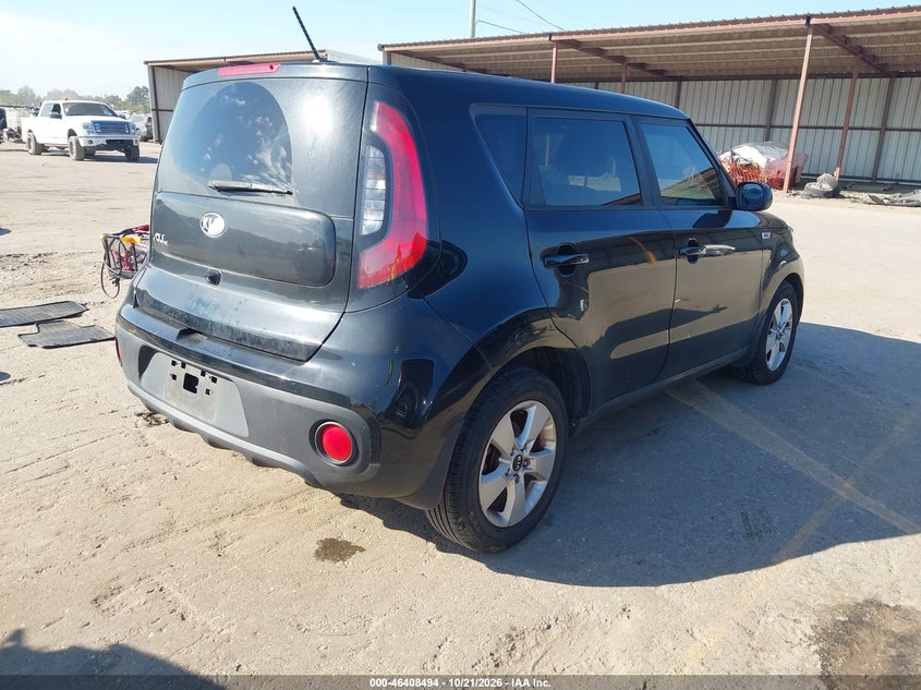 Vin: kndjn2a22k7001355, lot: 46908852, kia soul 20194