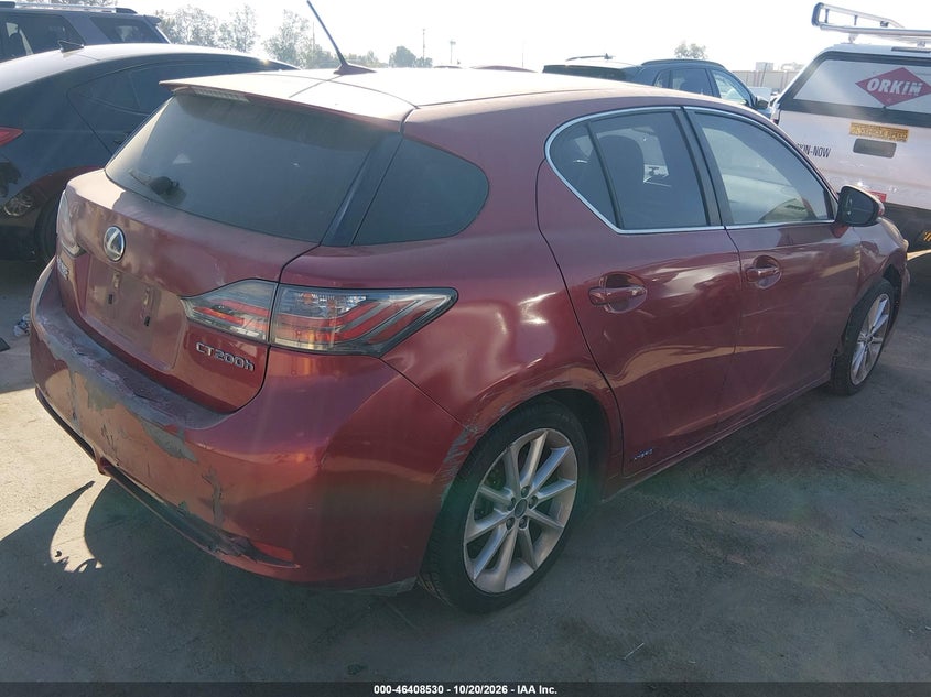 Vin: jthkd5bh2c2088974, lot: 46908888, lexus ct 200h premium 20124