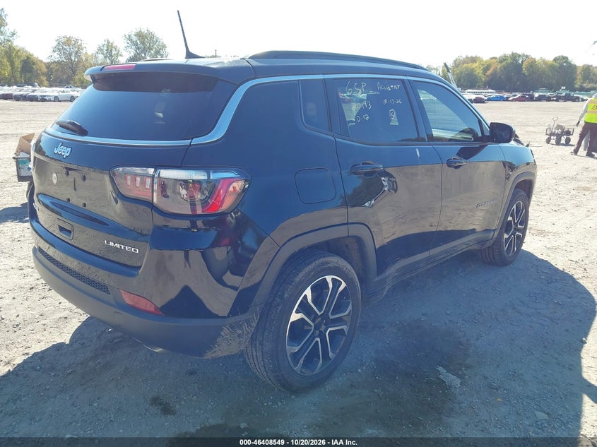 Vin: 3c4njdcb3nt195321, lot: 46908907, jeep compass limited 4x4 20224