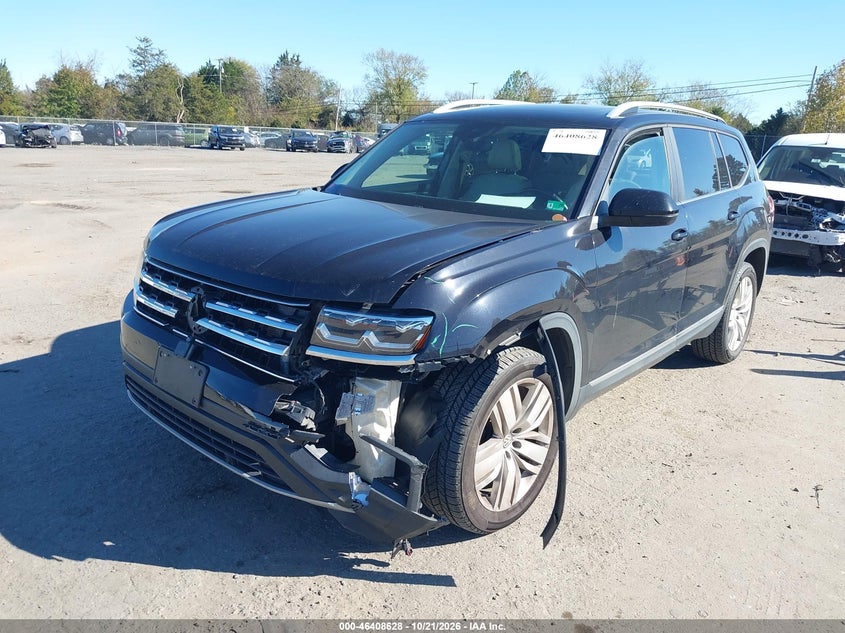 2019 Volkswagen Atlas 3.6L V6 Sel, Удар спереди, IAAI, VIN 1V2MR2CA9KC533262 — фото 2