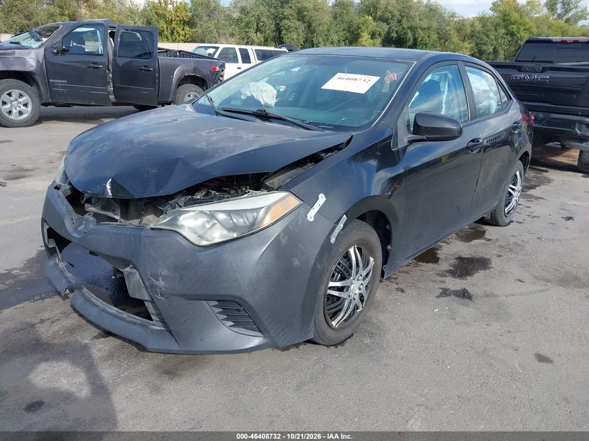 2014 Toyota Corolla Le, Удар спереди, IAAI, VIN 5YFBURHE7EP076071 — фото 2
