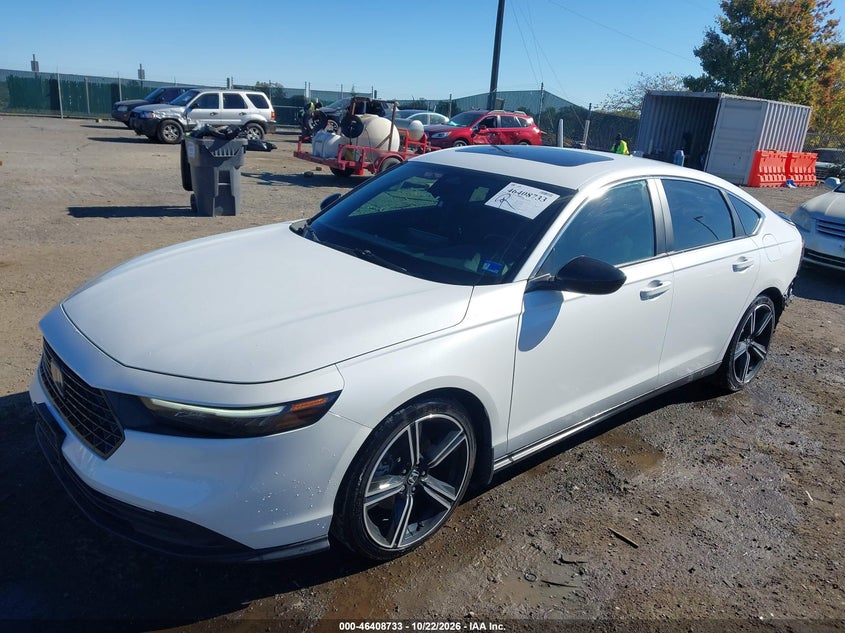 Vin: 1hgcy2f58pa054608, lot: 46909091, honda accord hybrid sport 20232