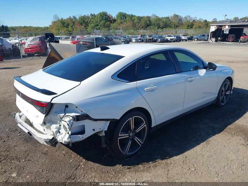 Vin: 1hgcy2f58pa054608, lot: 46909091, honda accord hybrid sport 20234