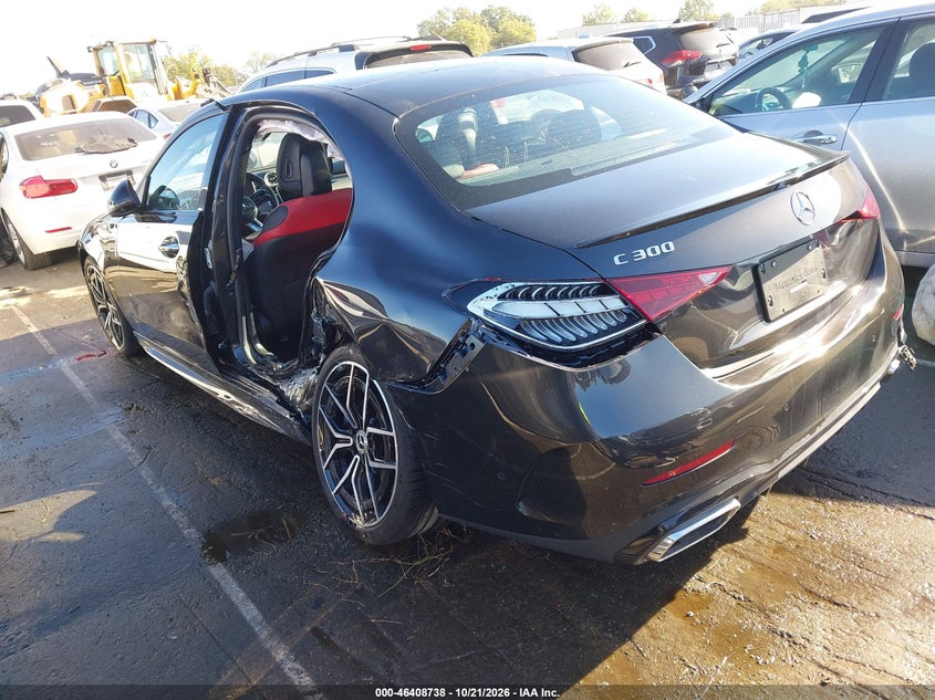 Vin: w1kaf4gb4sr257135, lot: 46909096, mercedes-benz c 300 20253
