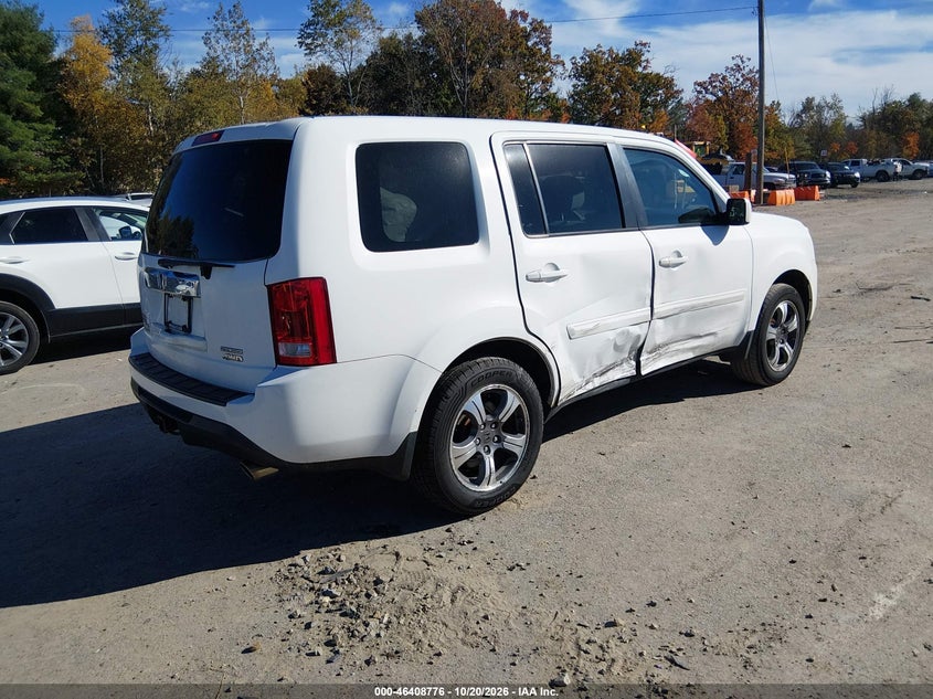 Vin: 5fnyf4h38fb068371, lot: 46909134, honda pilot se 20154