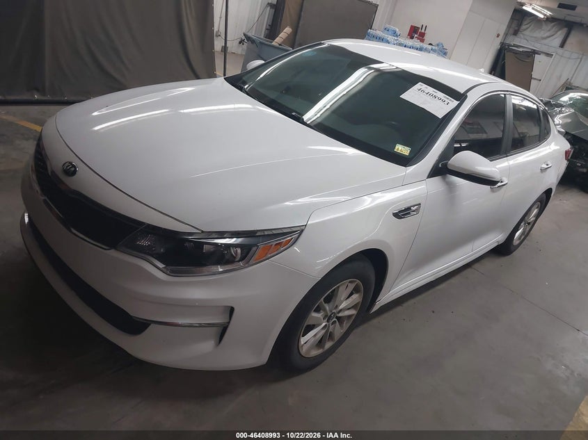 Vin: 5xxgt4l39gg086632, lot: 46909352, kia optima lx 20162