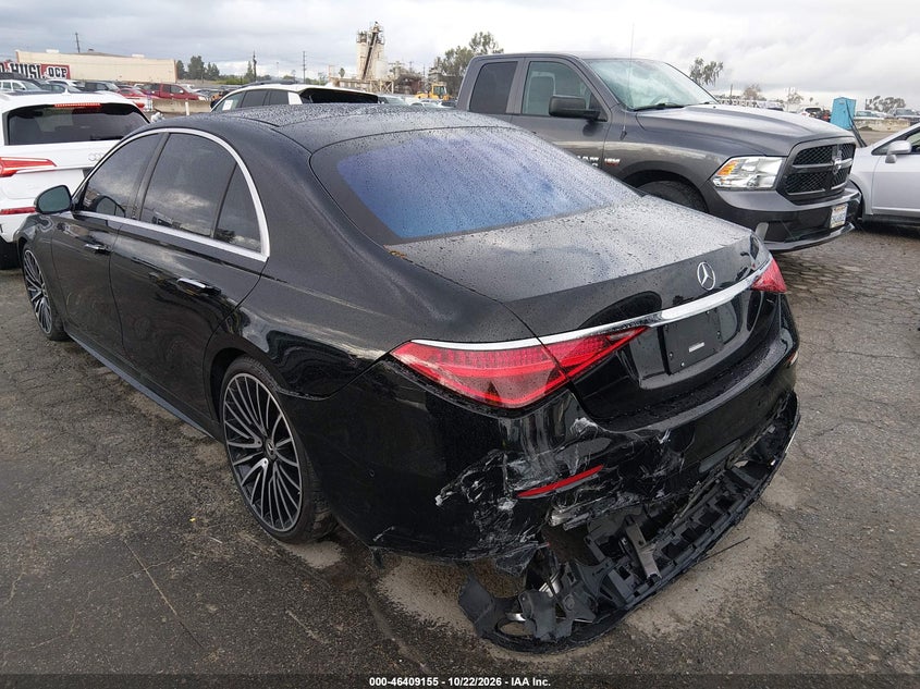 Vin: w1k6g6db0na143798, lot: 46909513, mercedes-benz s 500 4matic 20223