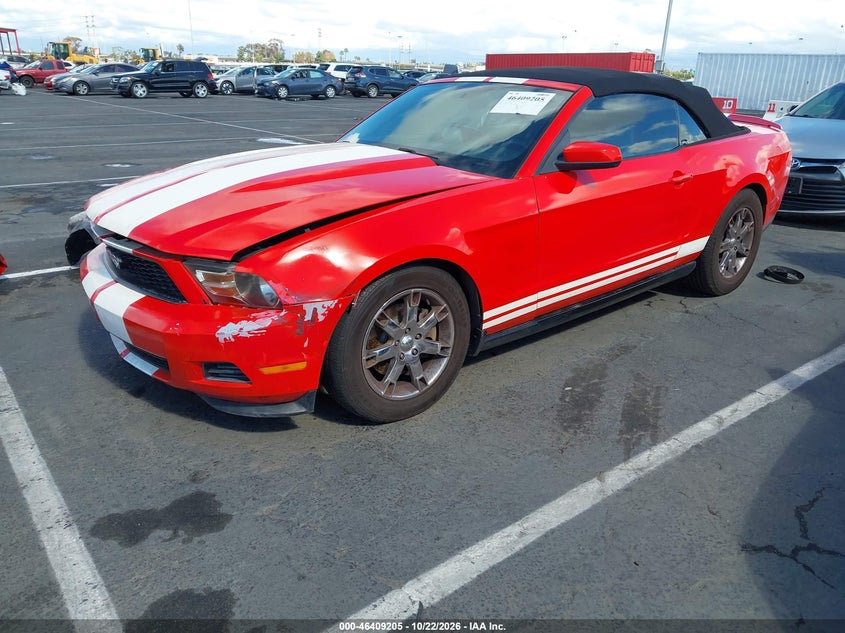 2012 Ford Mustang V6, Right Rear, IAAI, VIN 1ZVBP8EM7C5235305 — photo 2
