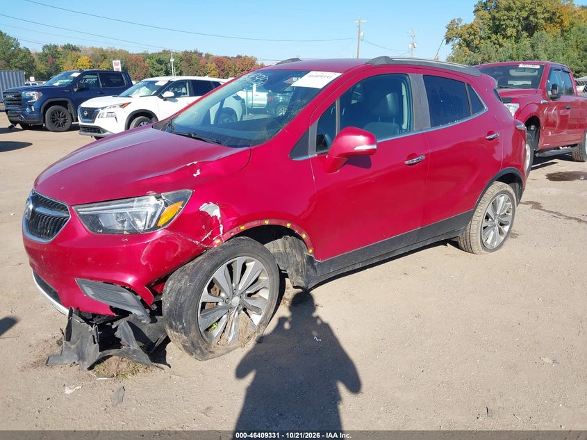 Vin: kl4cjesb9hb134540, lot: 46909689, buick encore preferred 20172