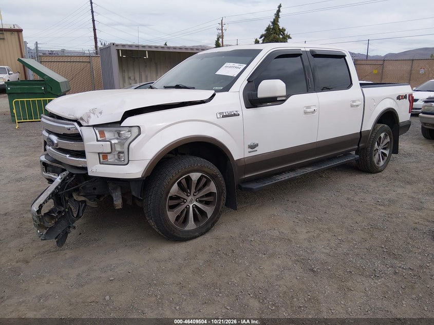 Vin: 1ftew1egxfkd85757, lot: 46909862, ford f-150 king ranch 20152