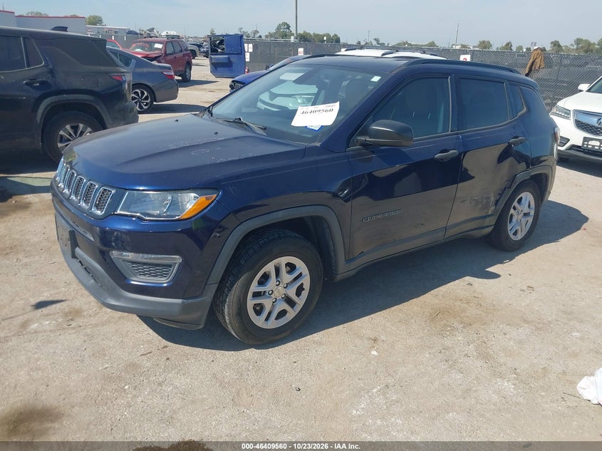 Vin: 3c4njcabxht597953, lot: 46909918, jeep new compass sport fwd 20172