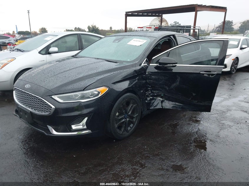 2019 Ford Fusion Hybrid Titanium, Левый бок, IAAI, VIN 3FA6P0RU8KR185676 — фото 2