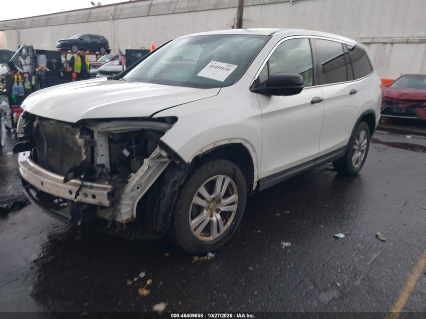 Vin: 5fnyf6h11jb073236, lot: 46910016, honda pilot lx 20182