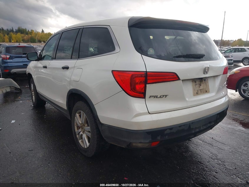 Vin: 5fnyf6h11jb073236, lot: 46910016, honda pilot lx 20183