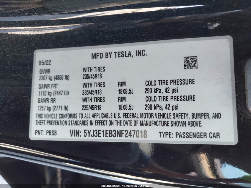 TESLA MODEL 3 - zdjęcie 9