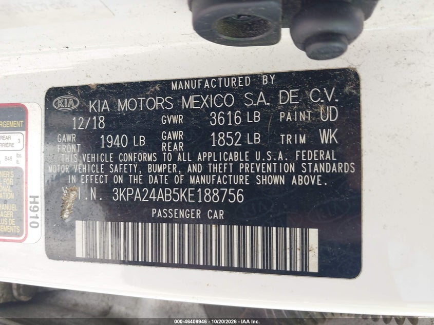 2019 KIA RIO S · Фото 9