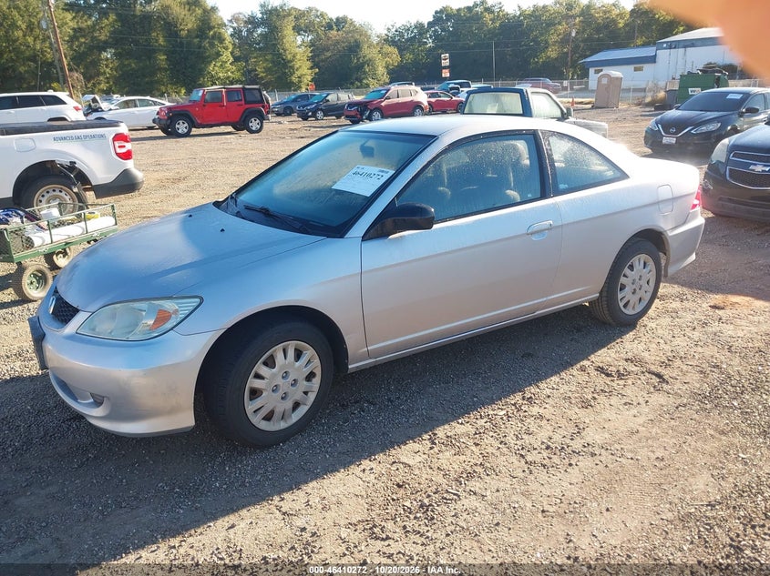 2005 Honda Civic Lx, Обычный износ, IAAI, VIN 1HGEM22515L001471 — фото 2