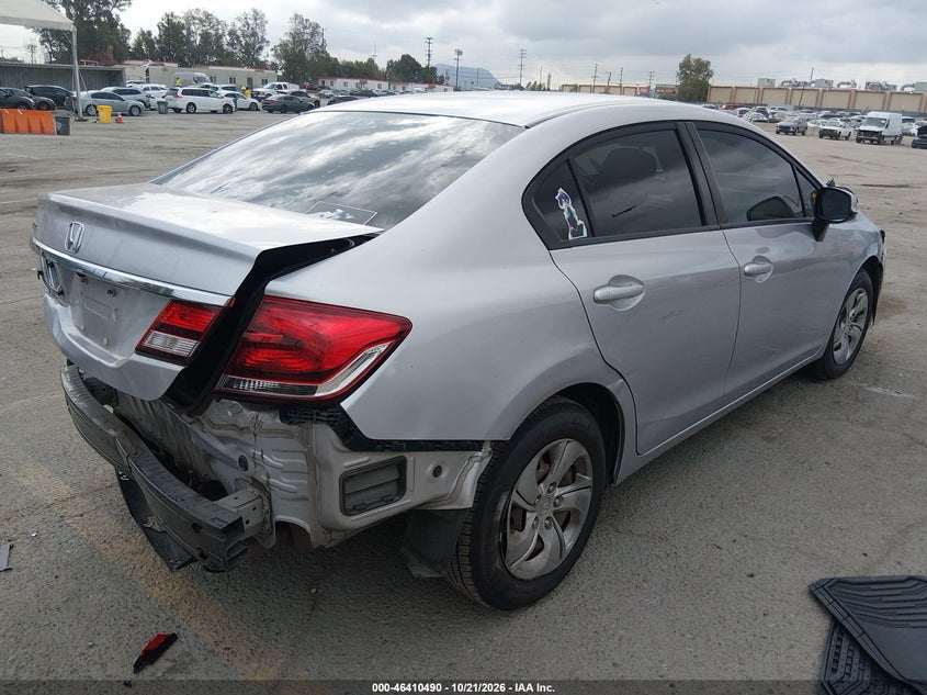 Vin: 19xfb2f57de260329, lot: 46910848, honda civic lx 20134