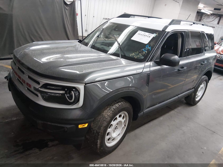 Vin: 3fmcr9g64prd08599, lot: 46910876, ford bronco sport heritage 20232