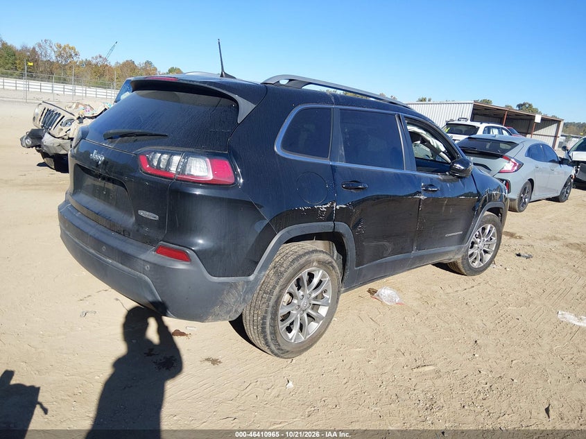 Vin: 1c4pjllb2md140821, lot: 46911331, jeep cherokee latitude plus fwd 20214