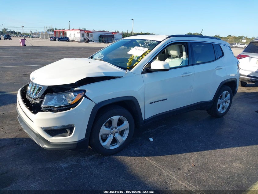 Vin: 3c4njcbb0kt851949, lot: 46911382, jeep compass latitude fwd 20192