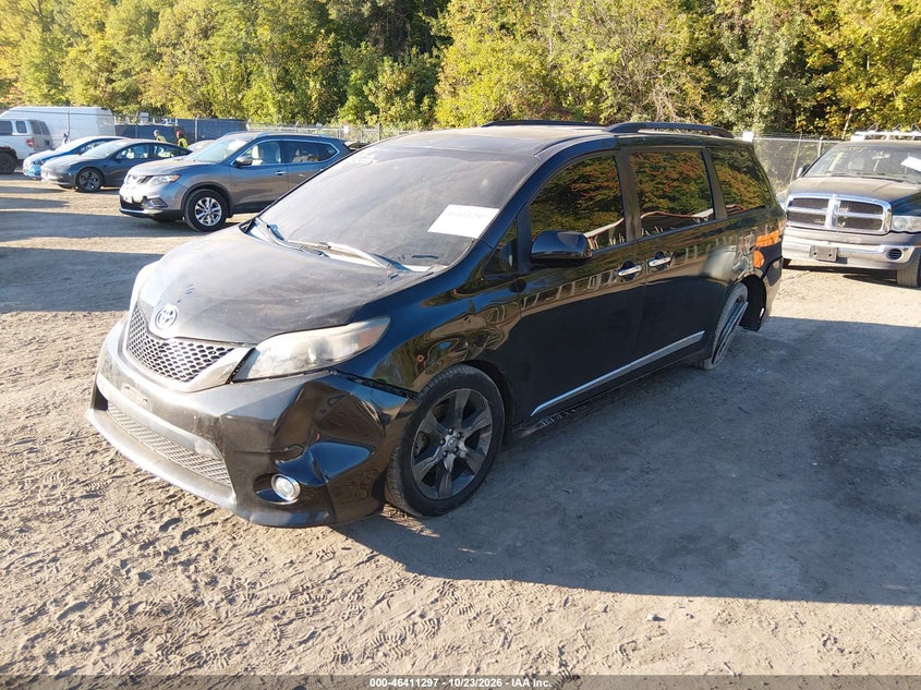 Vin: 5tdxk3dc4ds346912, lot: 46911663, toyota sienna se 8 passenger 20132