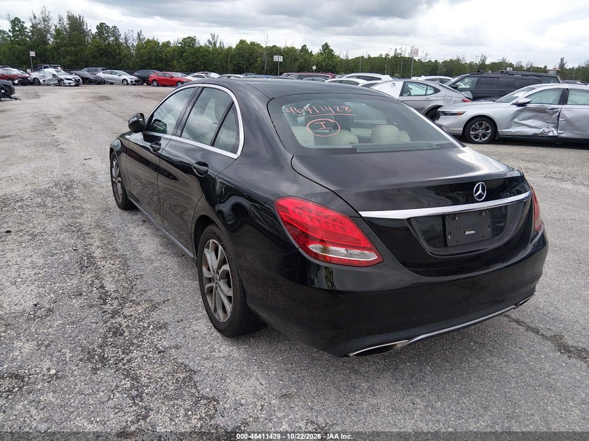 Vin: 55swf4jb2ju237414, lot: 46911794, mercedes-benz c 300 20183