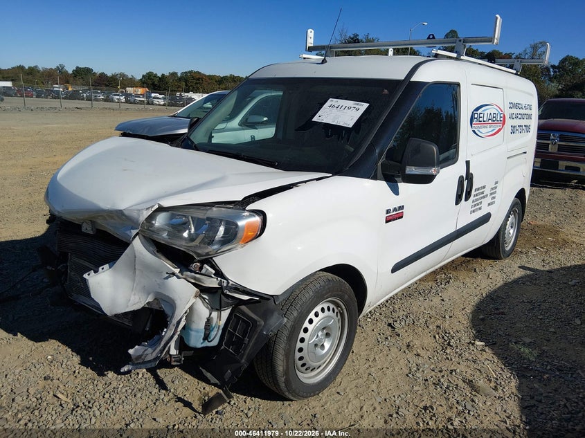 Vin: zfbhrfab2n6w72810, lot: 46912345, ram promaster city cargo van 20222