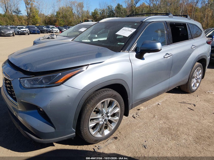 2023 Toyota Highlander Limited, Right Front, IAAI, VIN 5TDKDRBH2PS021797 — photo 2