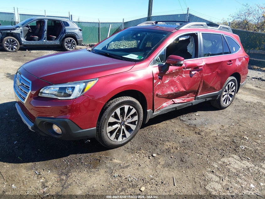Vin: 4s4bsanc3h3223800, lot: 46913596, subaru outback 2.5i limited 20172