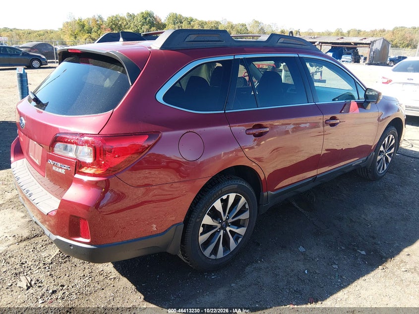 Vin: 4s4bsanc3h3223800, lot: 46913596, subaru outback 2.5i limited 20174