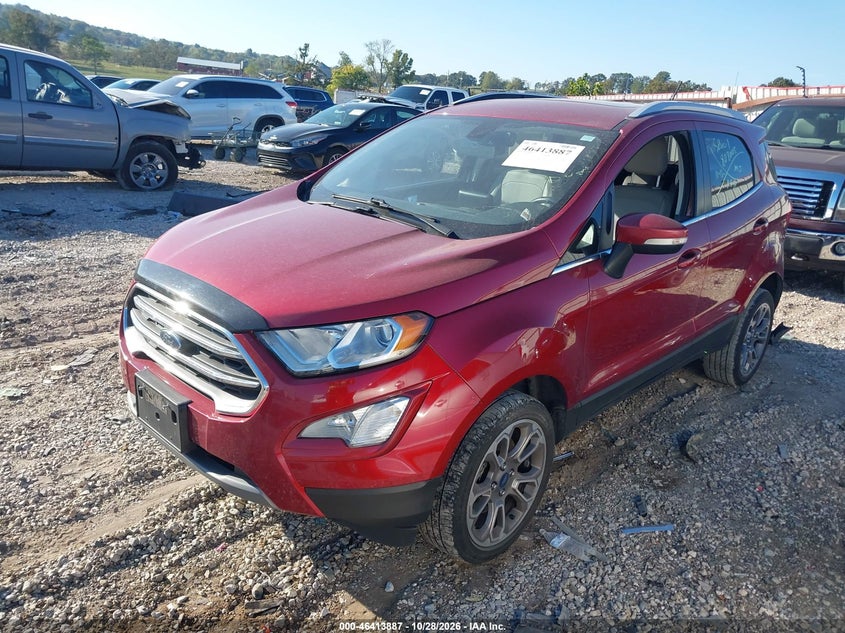 Vin: maj6p1wl0jc190756, lot: 46914253, ford ecosport titanium 20182