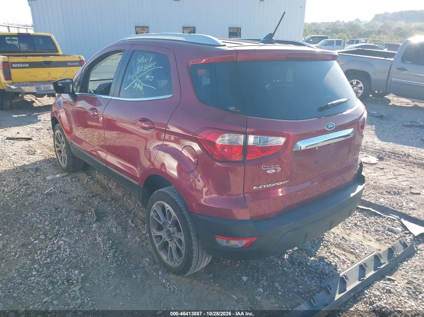 Vin: maj6p1wl0jc190756, lot: 46914253, ford ecosport titanium 20183