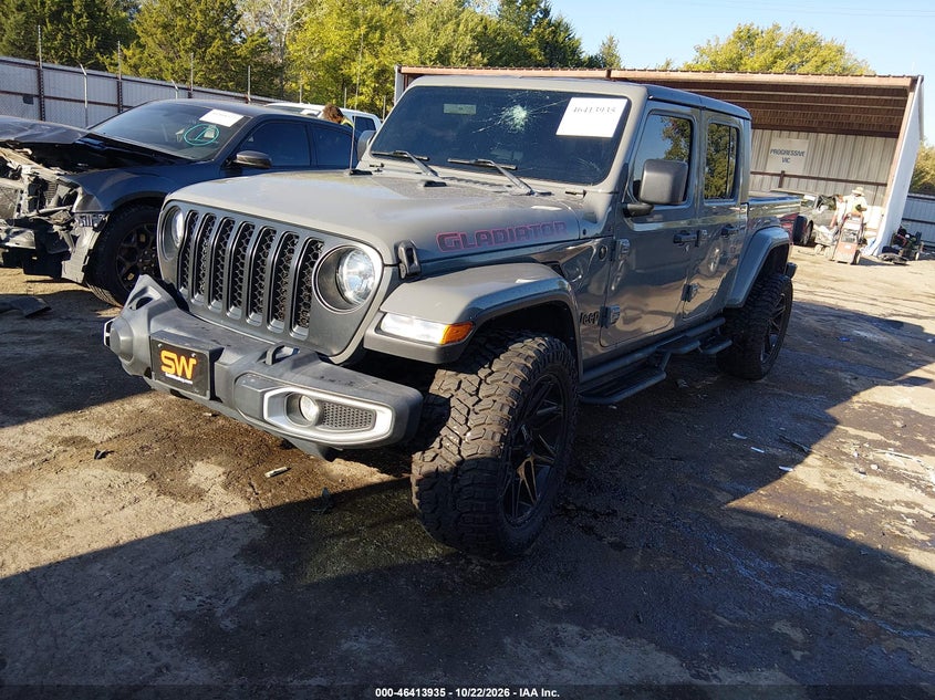 2022 Jeep Gladiator Sport S 4X4, Front End, IAAI, VIN 1C6JJTAM1NL108922 — photo 2