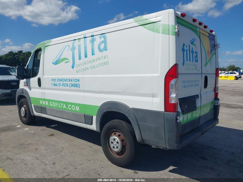 Vin: 3c6trvag0he546111, lot: 46914380, ram promaster 1500 low roof 136 wb 20173