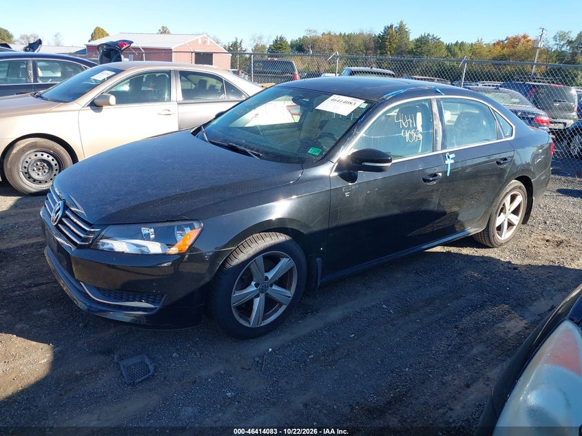 2013 Volkswagen Passat 2.5L Se, Обычный износ, IAAI, VIN 1VWBP7A33DC120544 — фото 2