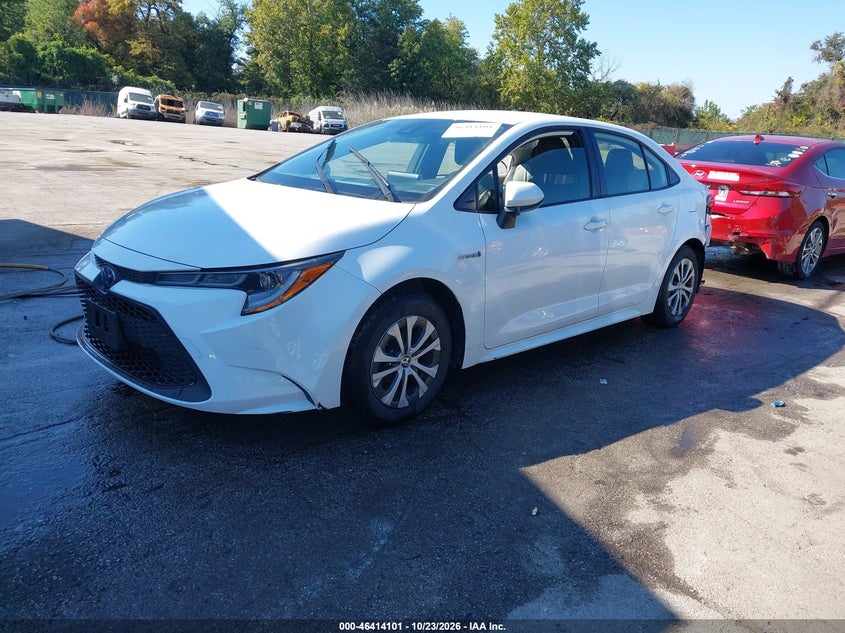 Vin: jtdeamde2mj018662, lot: 46914467, toyota corolla hybrid le 20212