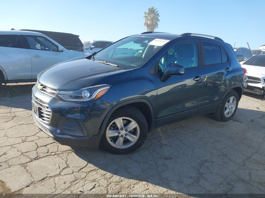 Vin: kl7cjlsm5mb377362, lot: 46914617, chevrolet trax fwd lt 20212