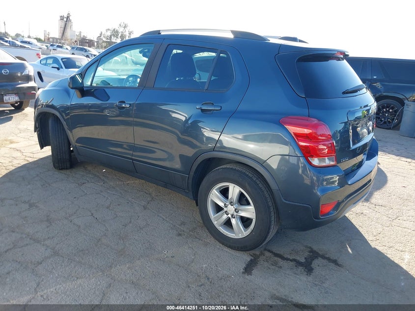 Vin: kl7cjlsm5mb377362, lot: 46914617, chevrolet trax fwd lt 20213