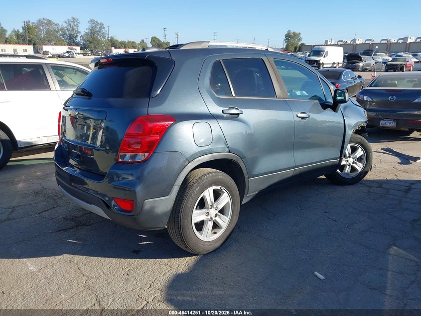 Vin: kl7cjlsm5mb377362, lot: 46914617, chevrolet trax fwd lt 20214