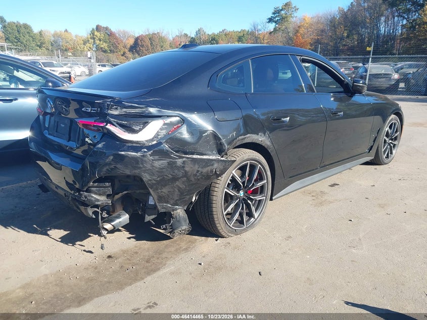 Vin: wba73av01pfp47518, lot: 46914830, bmw 430i gran coupe xdrive 20234