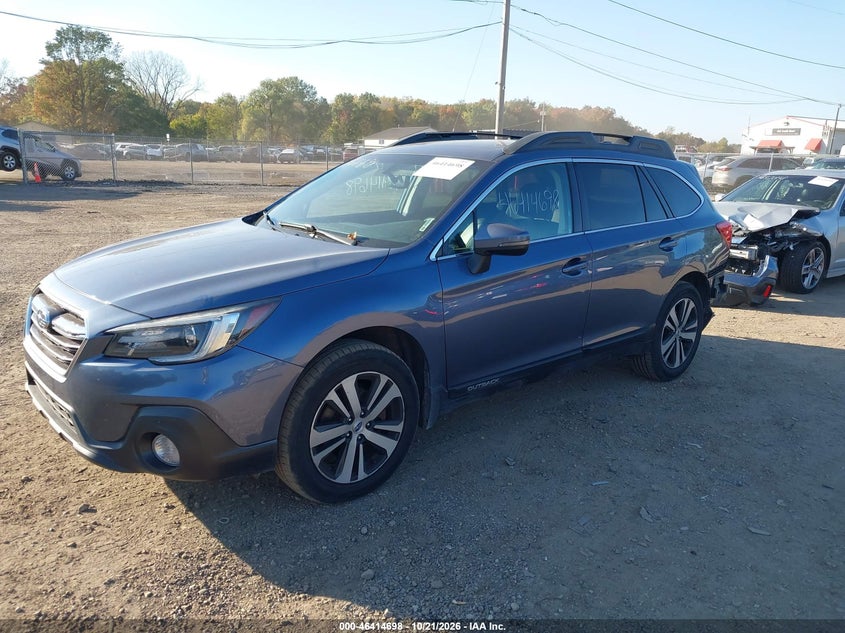 2018 Subaru Outback 2.5I Limited, Rear, IAAI, VIN 4S4BSANC4J3243138 — photo 2