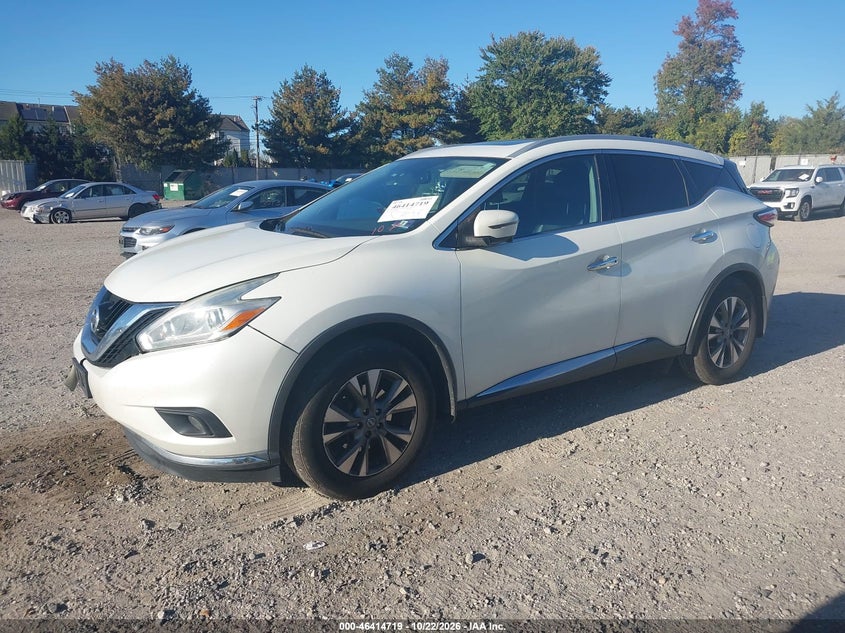 Vin: 5n1az2mhxhn202795, lot: 46915085, nissan murano sl 20172