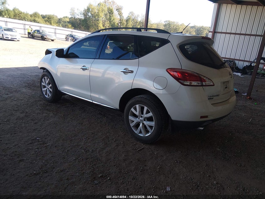 Vin: jn8az1mu0cw103499, lot: 46915260, nissan murano sl 20123